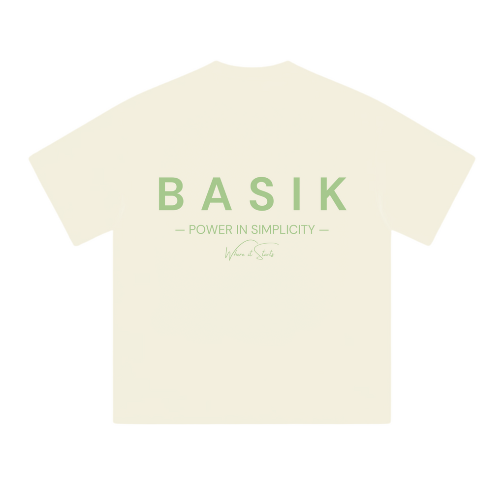 BASIK CLO SIGNATURE CREAM T-SHIRT