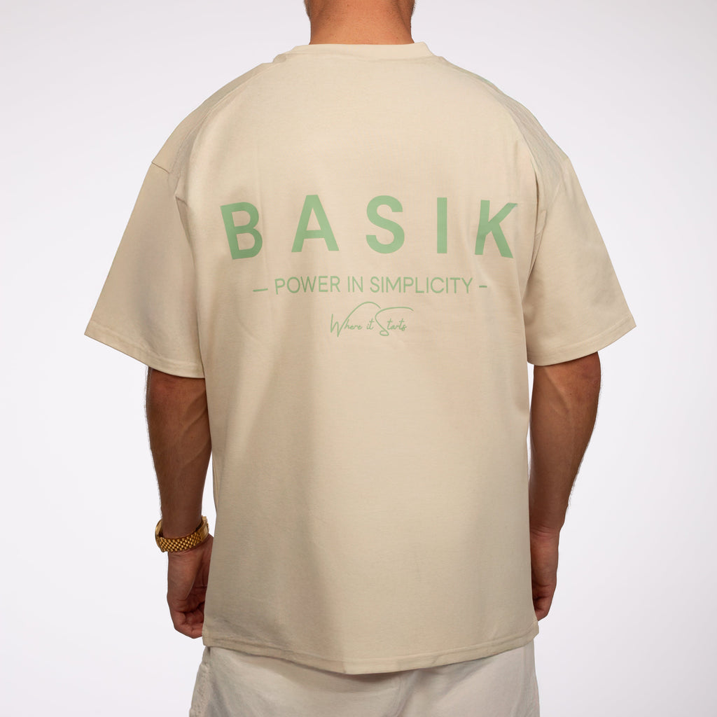 BASIK CLO SIGNATURE CREAM T-SHIRT